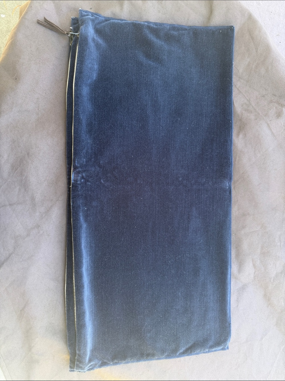 Pottery Barn Navy Blue Velvet Lumbar Pillow Cover